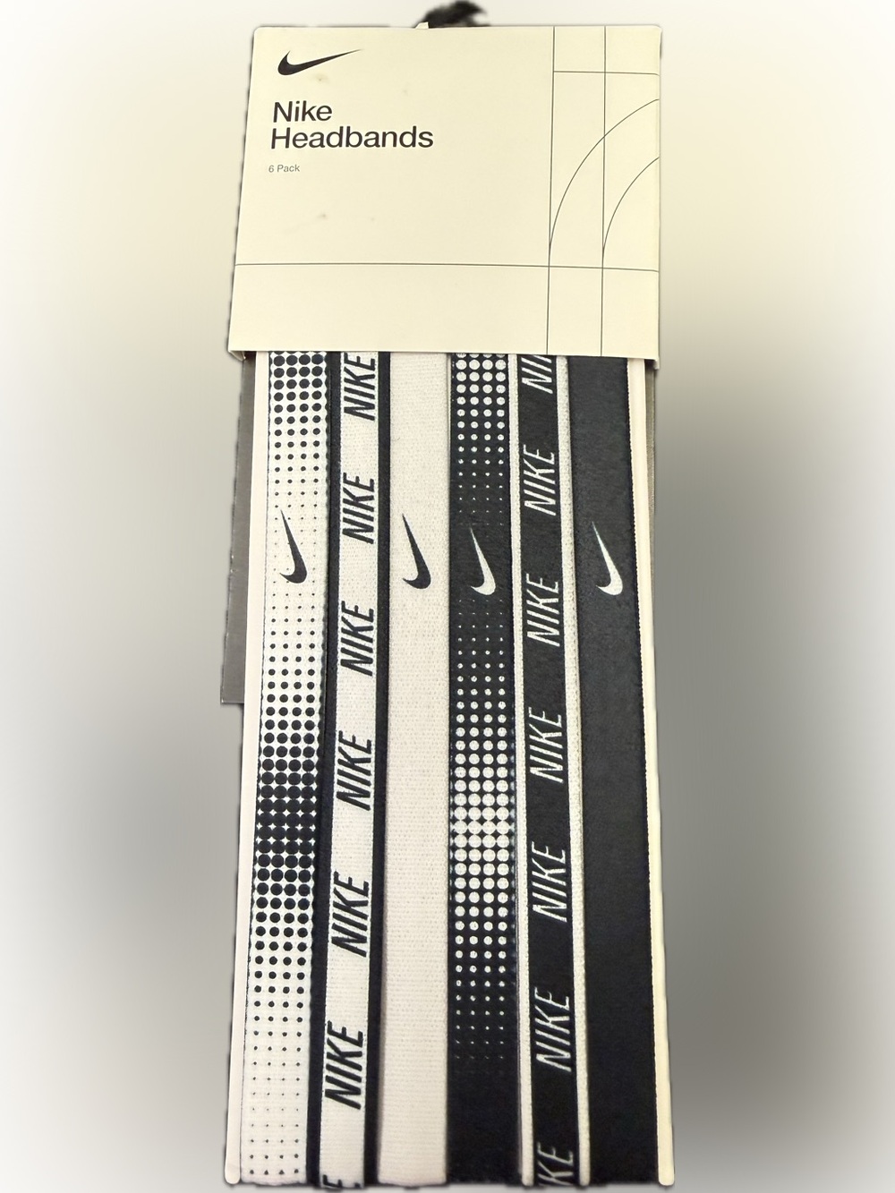 Nike Black & White 6-Pack Unisex Athletic Headbands